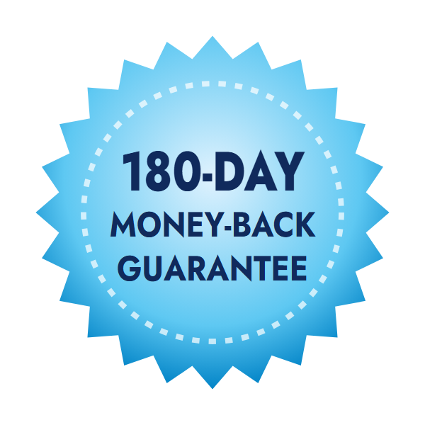 BioDentex 180-day money-back guarantee seal